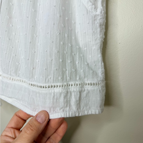 Joie White Ruffled Sleeveless Blouse & shorts set - Picture 7 of 9